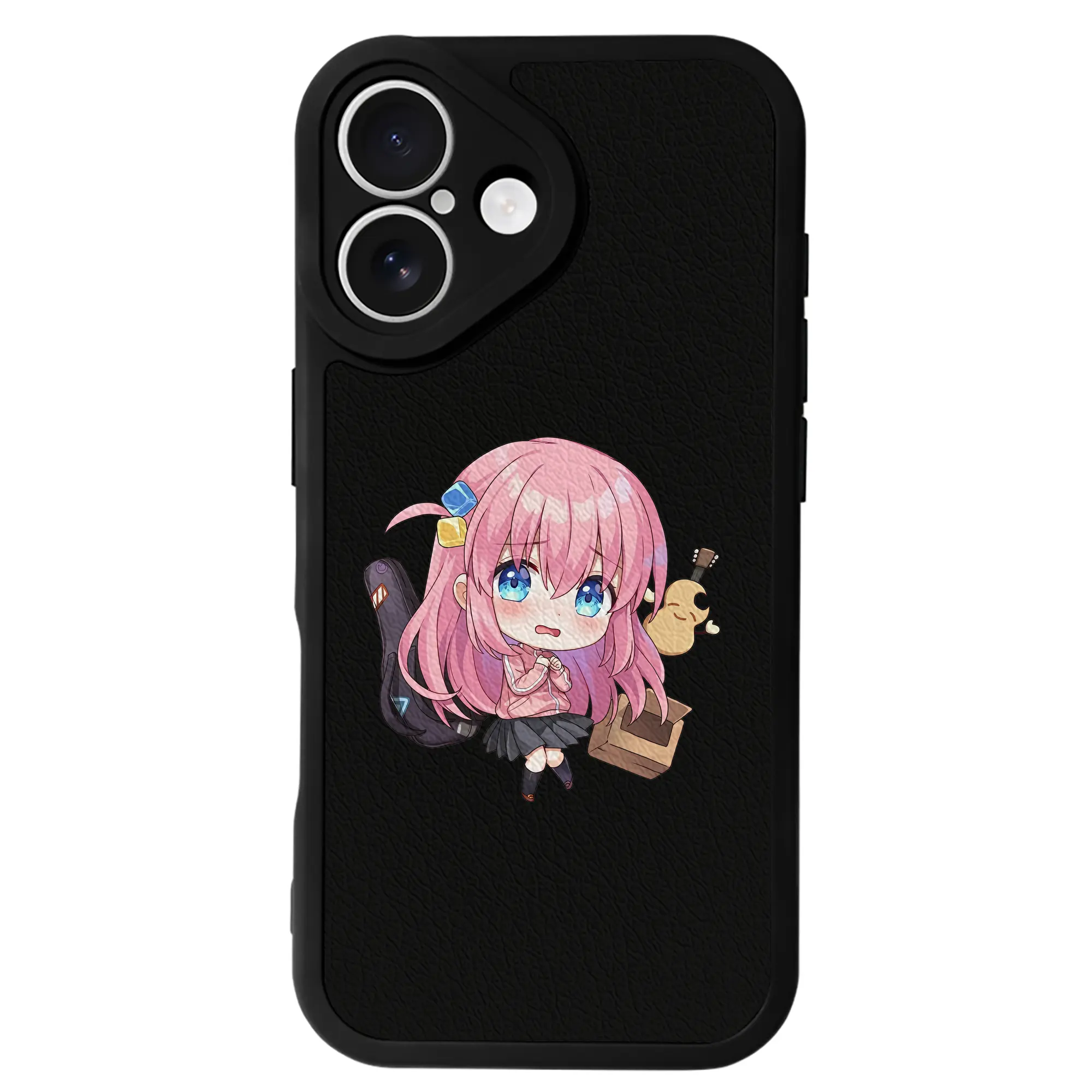 ぼっちざろっく！ グッズ,後藤ひとり - IPhone 16シリーズ対応 ・ シリコンスマホケース ・ レザー調 ・ 高精度フィット ・ 耐衝撃 ・ ワイヤレス充電対応 ・ 精密カット